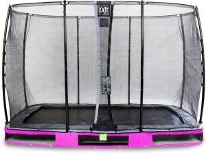 EXIT Toys EXIT Elegant inground trampoline 214x366cm met Economy veiligheidsnet paars