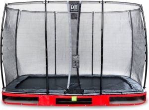EXIT Toys EXIT Elegant inground trampoline 214x366cm met Economy veiligheidsnet rood