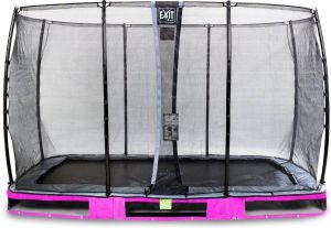 EXIT Toys EXIT Elegant inground trampoline 244x427cm met Economy veiligheidsnet paars