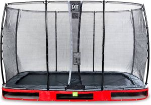 EXIT Toys EXIT Elegant inground trampoline 244x427cm met Economy veiligheidsnet rood