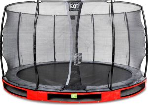 EXIT Toys EXIT Elegant inground trampoline ø366cm met Economy veiligheidsnet rood