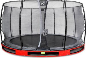 EXIT Toys EXIT Elegant inground trampoline ø427cm met Economy veiligheidsnet rood
