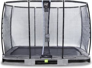 EXIT Toys EXIT Elegant Premium inground trampoline 214x366cm met Deluxe veiligheidsnet grijs