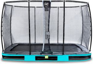 EXIT Toys EXIT Elegant Premium inground trampoline 244x427cm met Deluxe veiligheidsnet blauw