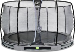 EXIT Toys EXIT Elegant Premium inground trampoline ø366cm met Deluxe veiligheidsnet grijs