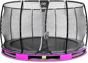 EXIT Toys EXIT Elegant Premium inground trampoline ø366cm met Deluxe veiligheidsnet rood