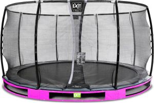 EXIT Toys EXIT Elegant Premium inground trampoline ø427cm met Deluxe veiligheidsnet paars