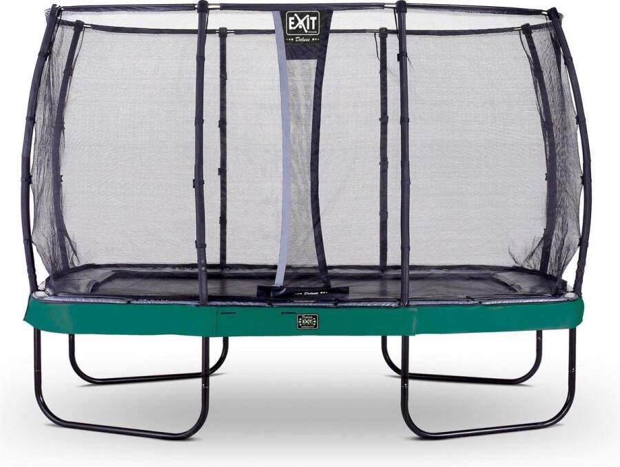 EXIT Toys Exit Elegant Premium Trampoline Met Veiligheidsnet Deluxe Rechthoekig 244 X 427 Cm Groen