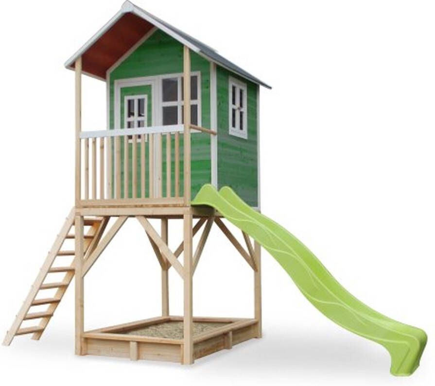 EXIT Toys EXIT Loft 700 houten speelhuisje groen