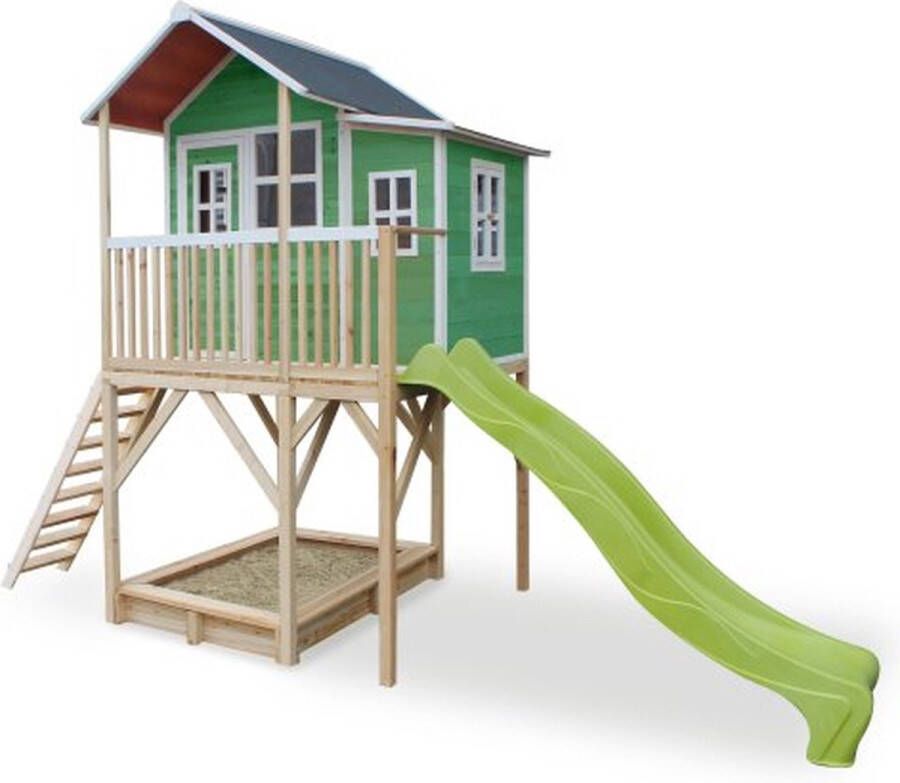 EXIT Toys EXIT Loft 750 houten speelhuisje groen