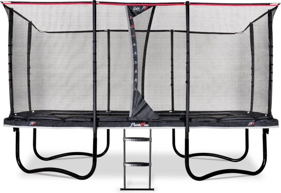 EXIT PeakPro rechthoekige trampoline met veiligheidsnet (Afmetingen: 519×305 cm)