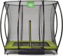 EXIT Toys EXIT Silhouette inground trampoline rechthoek 153x214cm met veiligheidsnet- groen - Thumbnail 1