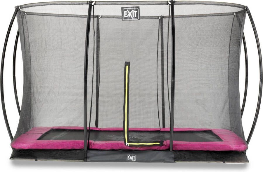 EXIT Toys EXIT Silhouette inground trampoline rechthoek 244x366cm met veiligheidsnet- roze