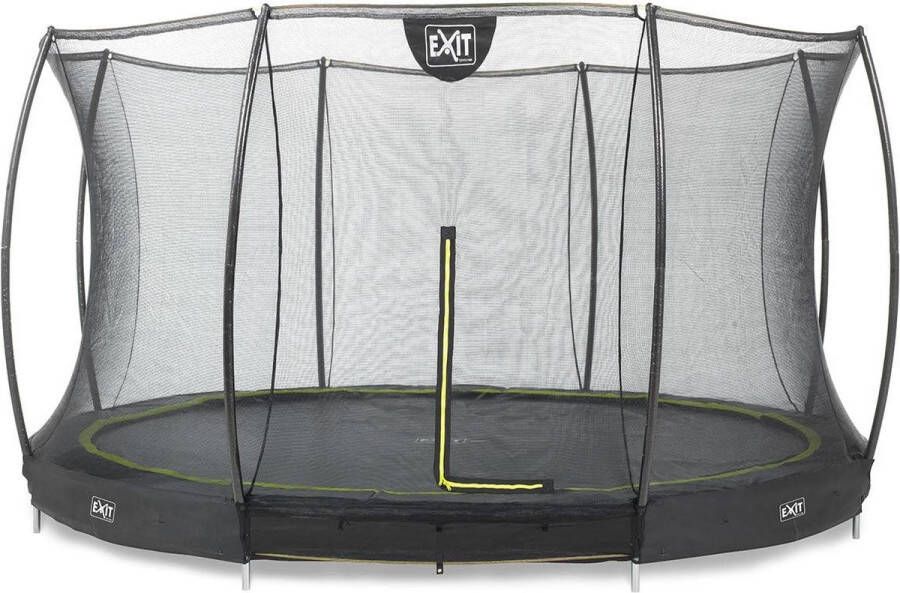 EXIT Silhouette inground trampoline ø305cm met veiligheidsnet zwart