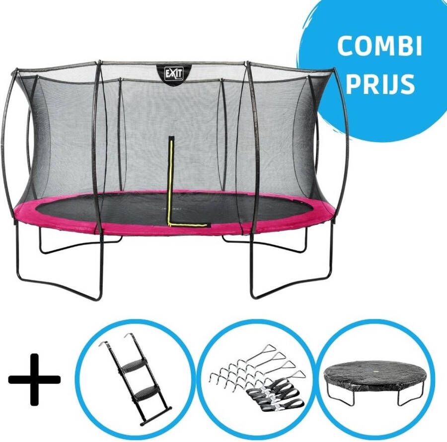 EXIT Toys EXIT Silhouette trampoline ø366cm Met accessoires roze
