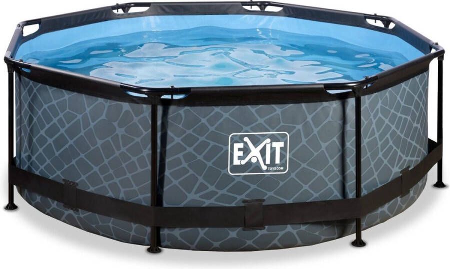 EXIT Frame 244x76 cm 12v Cartridge filter zwembad (Kleur: grijs)
