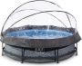 EXIT Toys EXIT Stone zwembad ø300x76cm met filterpomp en overkapping grijs - Thumbnail 1