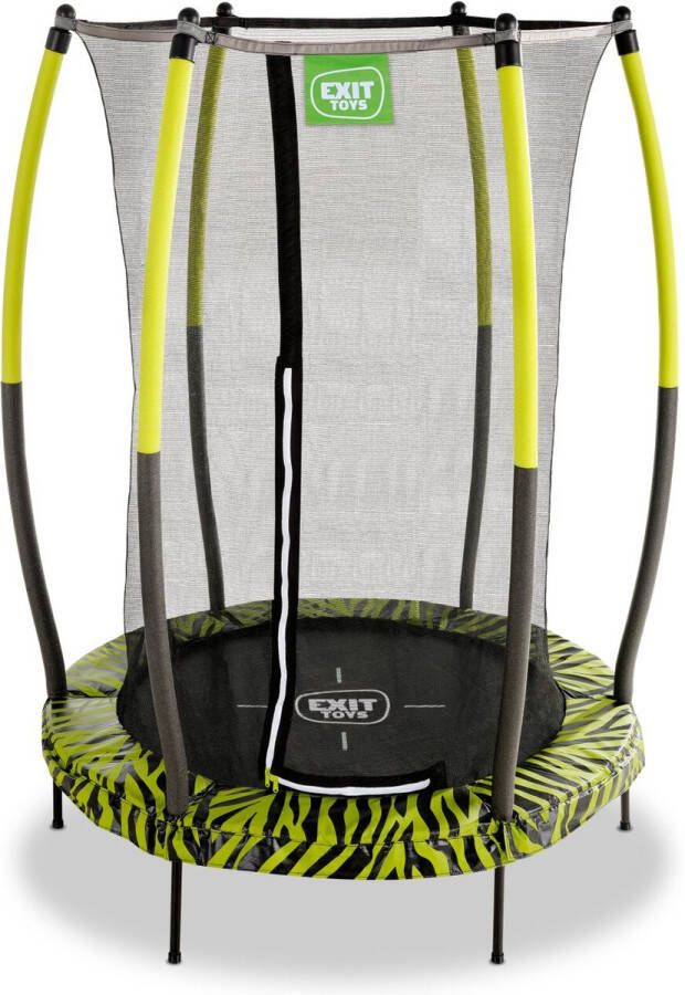 EXIT Tiggy junior trampoline ø140cm met veiligheidsnet (Kleur rand: lime groen zwart)