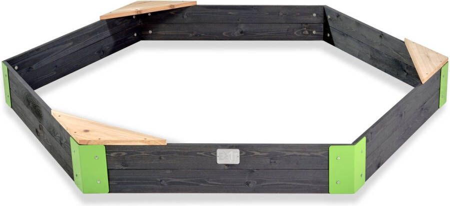 EXIT Aksent houten zandbak zeshoek (Afmetingen: 140×160 cm)