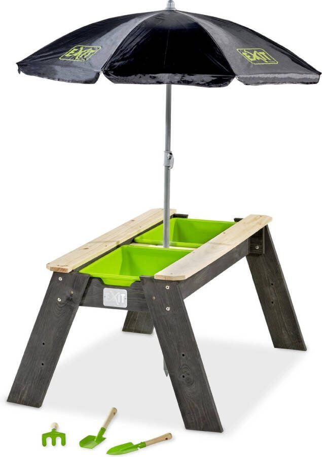 EXIT Toys Exit Aksent Zand- En Watertafel Met Parasol En Tuingereedschap