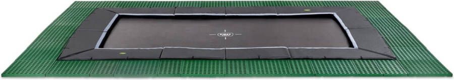 EXIT Toys EXIT Dynamic groundlevel trampoline rechthoek 244x427cm incl. Freezone veiligheidstegels zwart