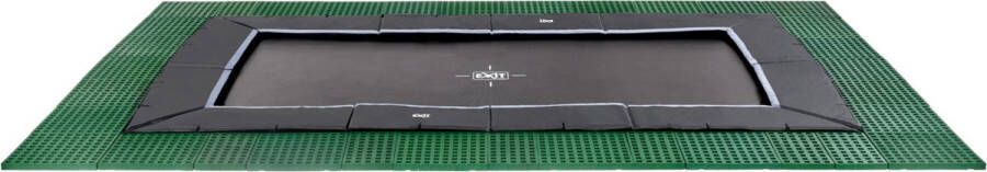 EXIT Toys EXIT Dynamic groundlevel trampoline rechthoek 275x458cm incl. Freezone veiligheidstegels zwart