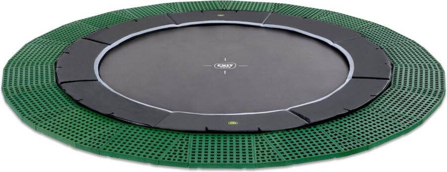 EXIT Toys Exit Dynamic Groundlevel Trampoline Ø305cm Met Freezone Veiligheidstegels Zwart