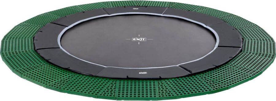 EXIT Toys Exit Dynamic Groundlevel Trampoline Ø366cm Met Freezone Veiligheidstegels Zwart