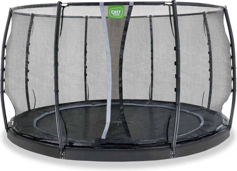 EXIT Toys Exit Dynamic Groundlevel Trampoline Ø366cm Met Veiligheidsnet Zwart