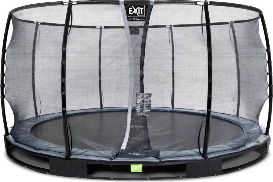 EXIT Toys EXIT Elegant Premium inground trampoline ø427cm met Deluxe veiligheidsnet zwart