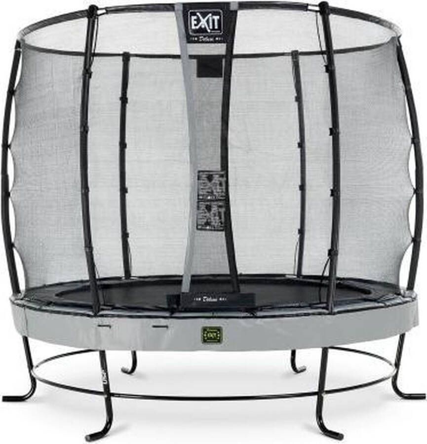 EXIT Toys Exit Elegant Premium Trampoline Met Veiligheidsnet Rond Deluxe 251 Cm Grijs