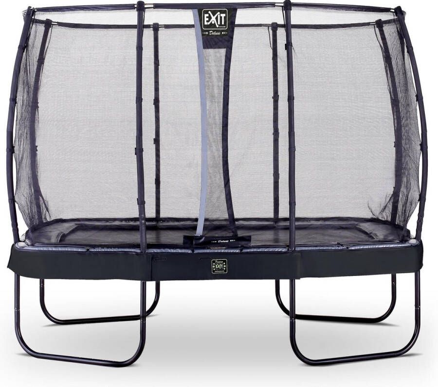 EXIT Toys Exit Elegant Premium Trampoline Met Veiligheidsnet Deluxe Rechthoekig 214 X 366 Cm Zwart