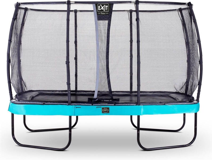 EXIT Toys Exit Elegant Premium Trampoline Met Veiligheidsnet Deluxe Rechthoekig 244 X 427 Cm Blauw