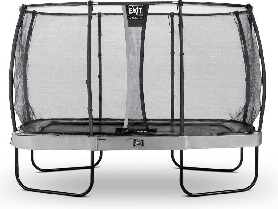 EXIT Toys Exit Elegant Premium Trampoline Met Veiligheidsnet Deluxe Rechthoekig 244 X 427 Cm Grijs