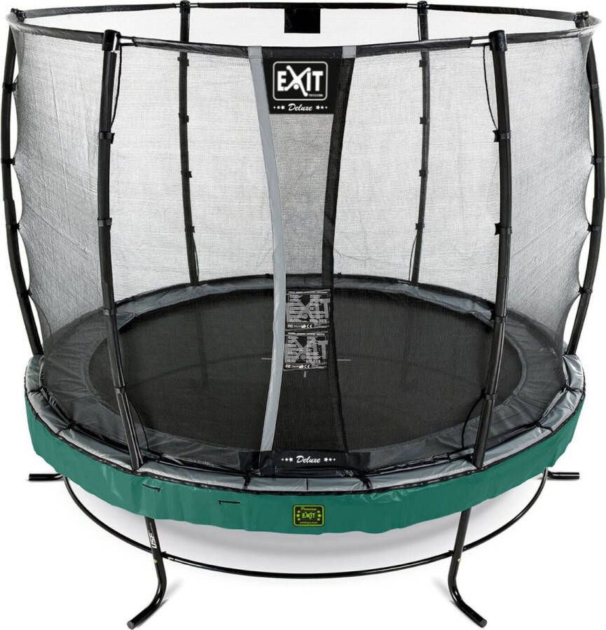 EXIT Toys Exit Elegant Premium Trampoline Met Veiligheidsnet Rond Deluxe 305 Cm Groen