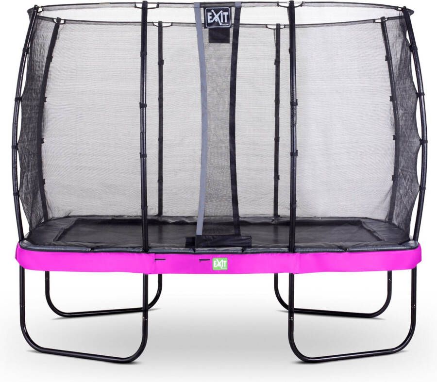 EXIT Toys Exit Elegant Trampoline Met Veiligheidsnet Economy Rechthoekig 214 X 366 Cm Paars