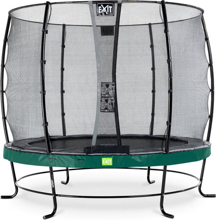 EXIT Toys Exit Elegant Trampoline Met Veiligheidsnet Economy Rond 251 Cm Groen