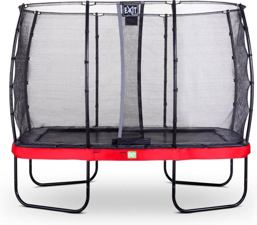 EXIT Toys Exit Elegant Trampoline Met Veiligheidsnet Economy Rechthoekig 214 X 366 Cm Rood