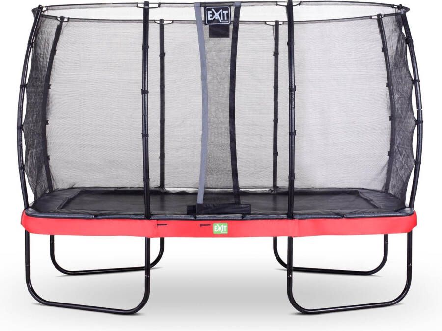 EXIT Toys Exit Elegant Premium Trampoline Met Veiligheidsnet Deluxe Rechthoekig- 244 X 427 Cm Rood