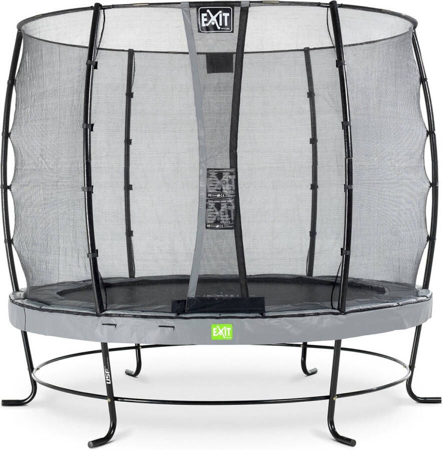 EXIT Toys Exit Elegant Trampoline Met Veiligheidsnet Economy Rond 251 Cm Grijs