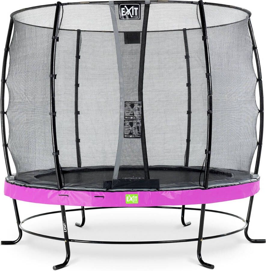 EXIT Toys Exit Elegant Trampoline Met Veiligheidsnet Economy Rond 251 Cm Paars