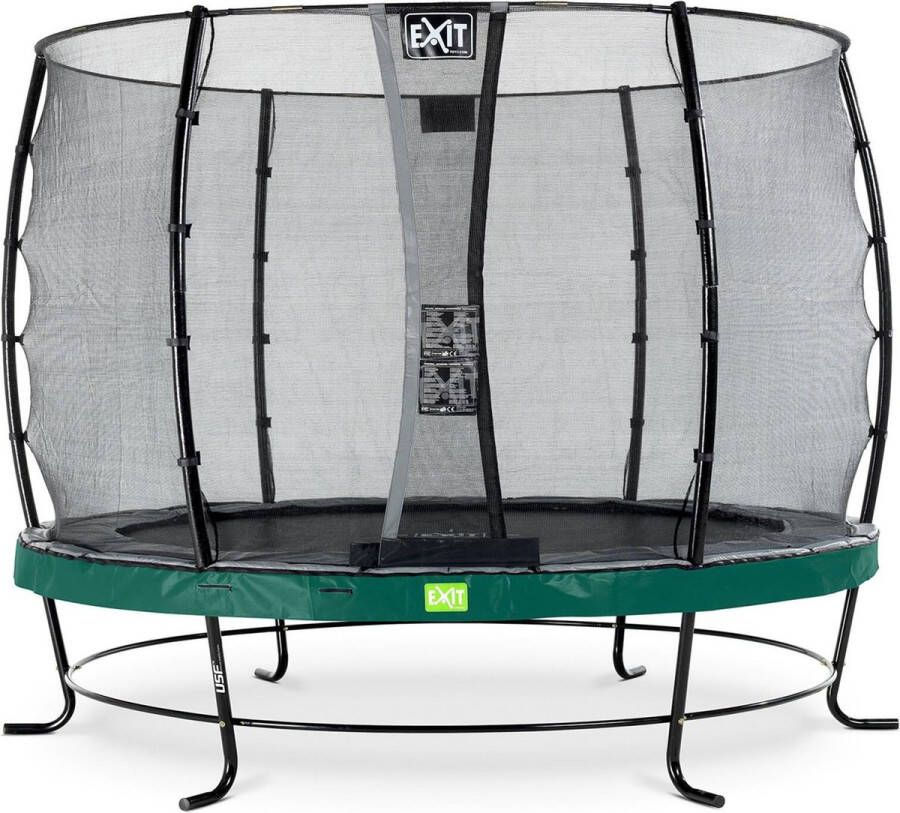 EXIT Toys Exit Elegant Trampoline Met Veiligheidsnet Economy Rond 305 Cm Groen