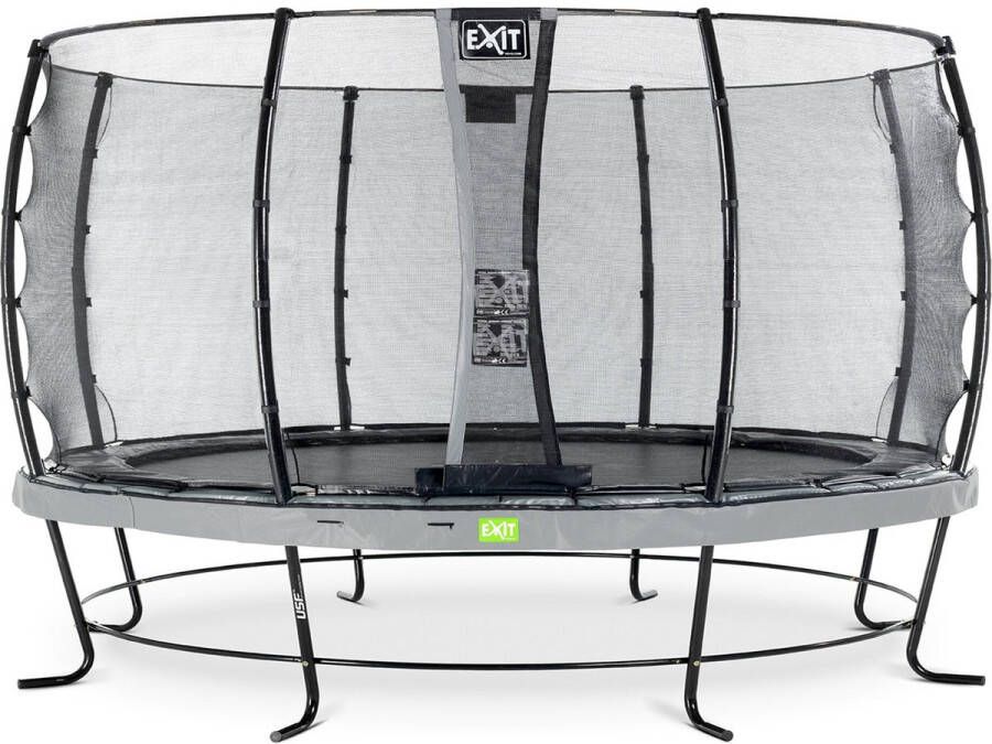 EXIT Toys Exit Elegant Trampoline Met Veiligheidsnet Economy Rond 427 Cm Grijs