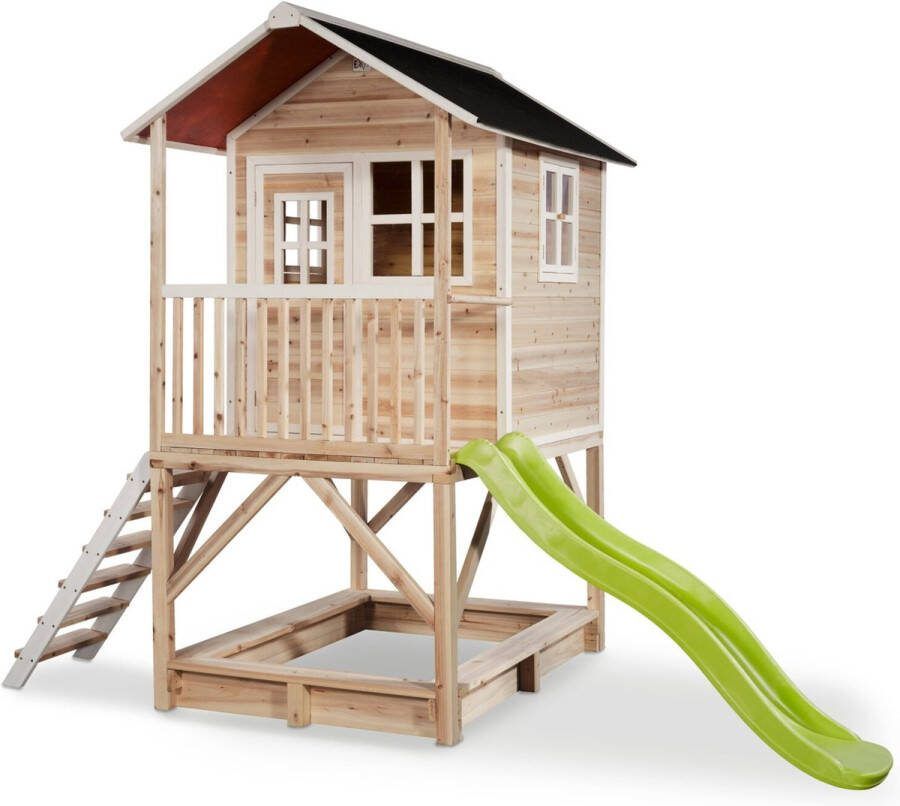 EXIT Toys EXIT speelhuis Loft 500 met glijbaan naturel