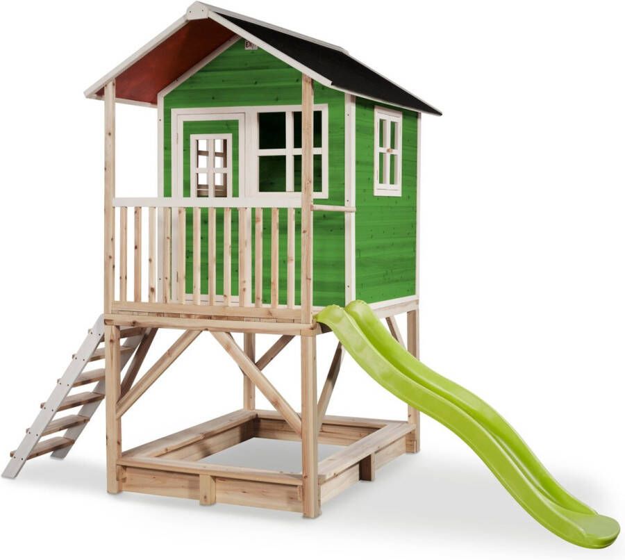 EXIT Toys EXIT Loft 500 houten speelhuisje groen