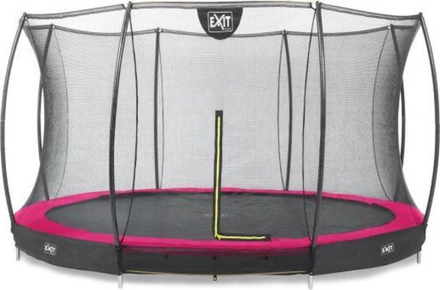 EXIT Toys EXIT Silhouette inground trampoline ø427cm met veiligheidsnet roze