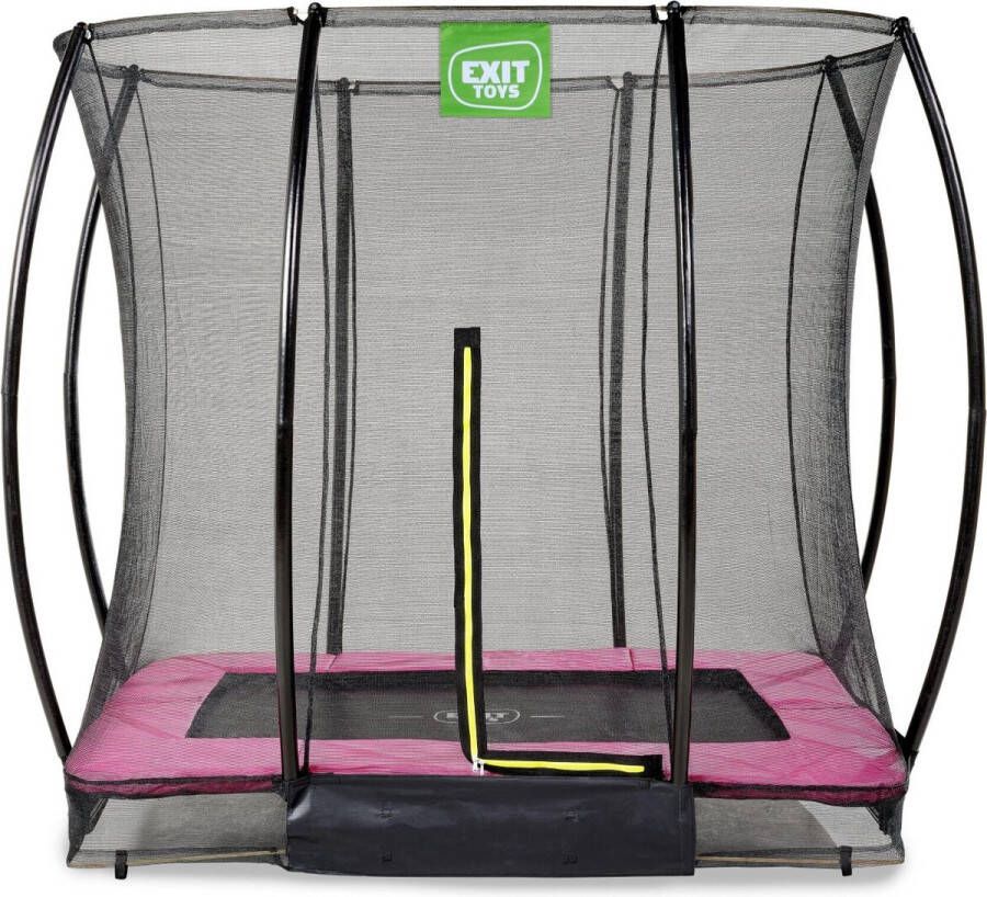 EXIT Toys EXIT Silhouette inground trampoline rechthoek 153x214cm met veiligheidsnet- roze