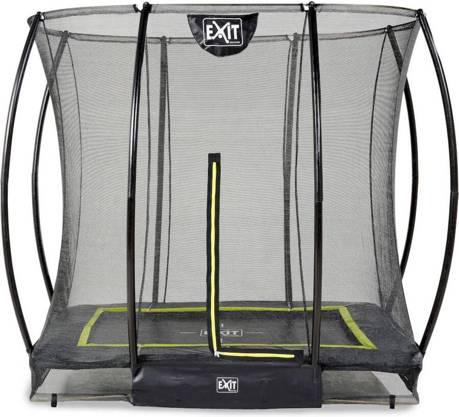 EXIT Toys EXIT Silhouette inground trampoline rechthoek 153x214cm met veiligheidsnet- zwart