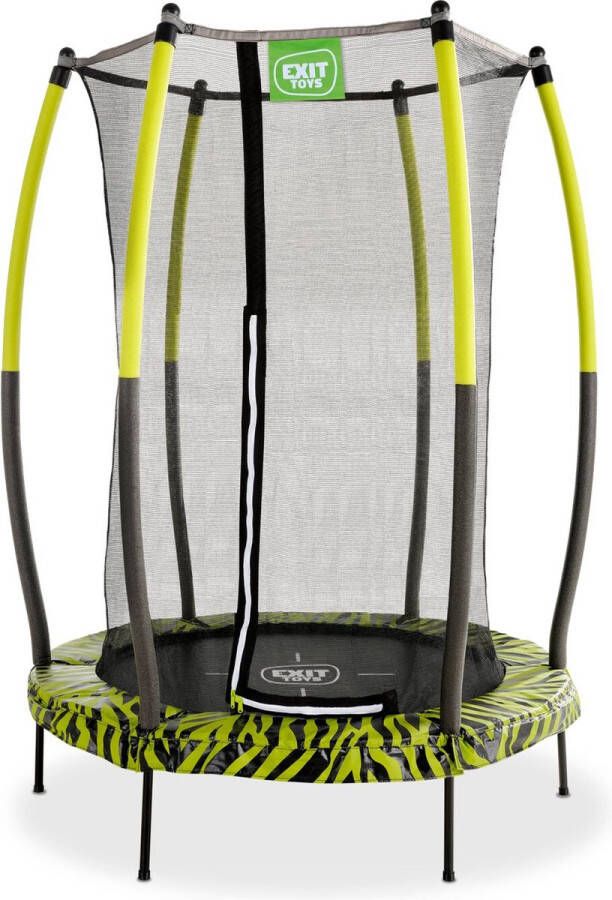 EXIT Tiggy junior trampoline ø140cm met veiligheidsnet (Kleur rand: lime groen zwart)