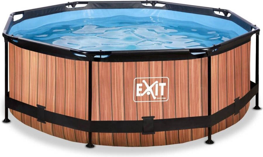 EXIT Frame 244x76 cm 12v Cartridge filter zwembad (Kleur: bruin)